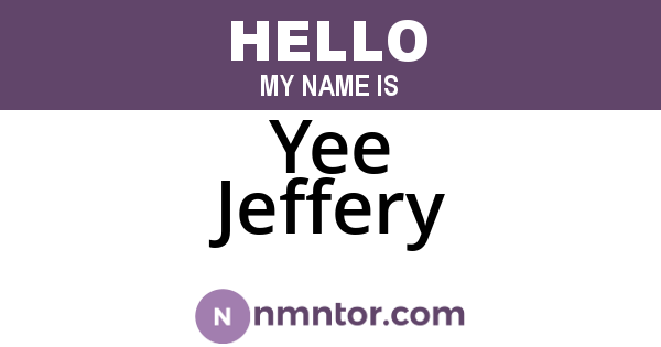 Yee Jeffery