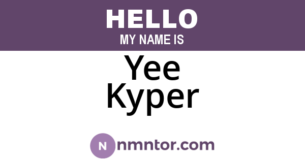 Yee Kyper