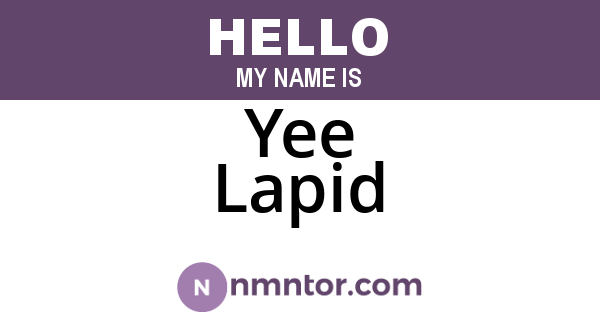 Yee Lapid