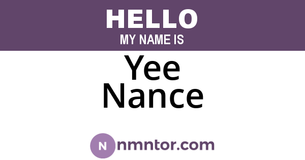 Yee Nance