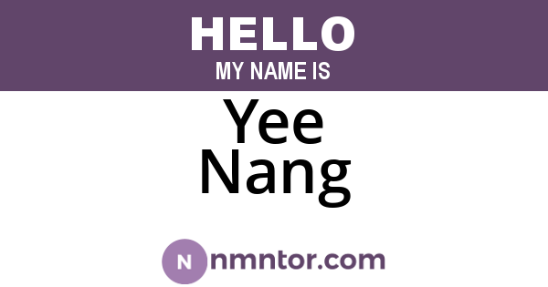 Yee Nang