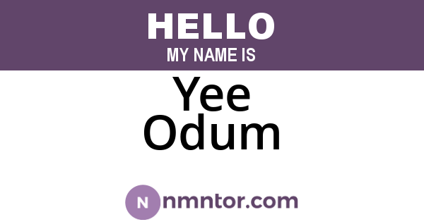 Yee Odum