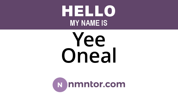 Yee Oneal