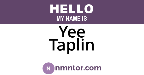 Yee Taplin