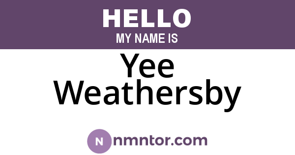 Yee Weathersby