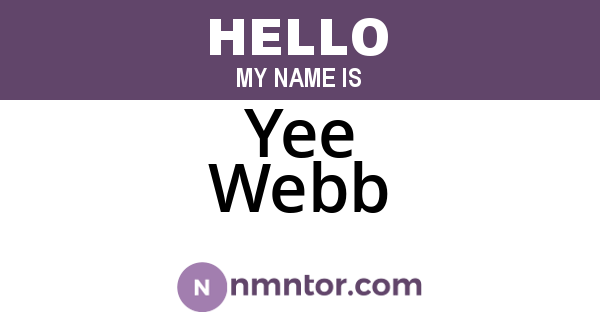 Yee Webb