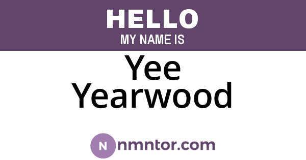 Yee Yearwood