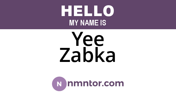 Yee Zabka