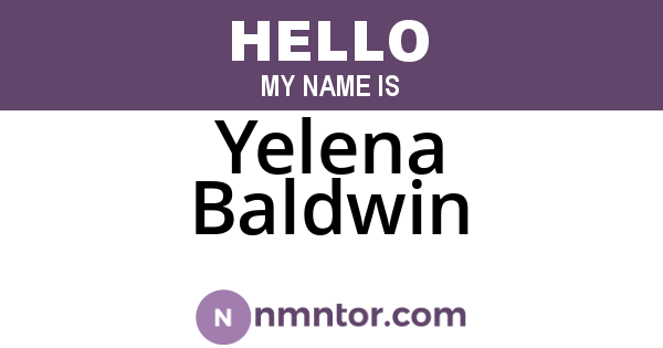 Yelena Baldwin
