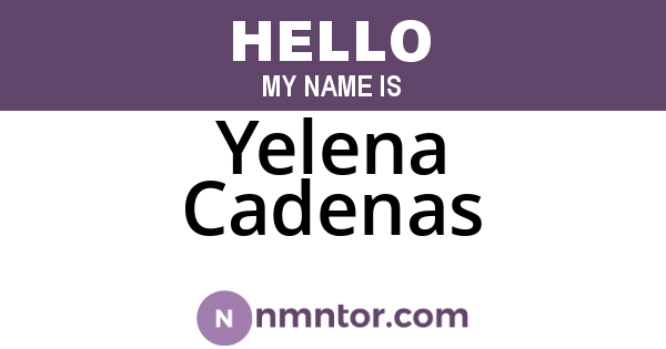 Yelena Cadenas