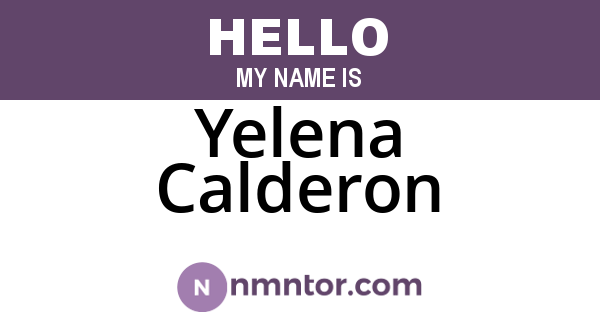 Yelena Calderon