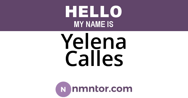 Yelena Calles