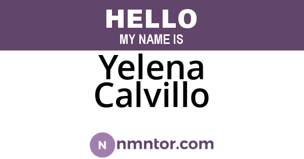 Yelena Calvillo