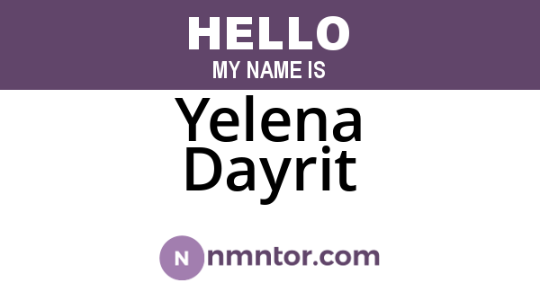 Yelena Dayrit