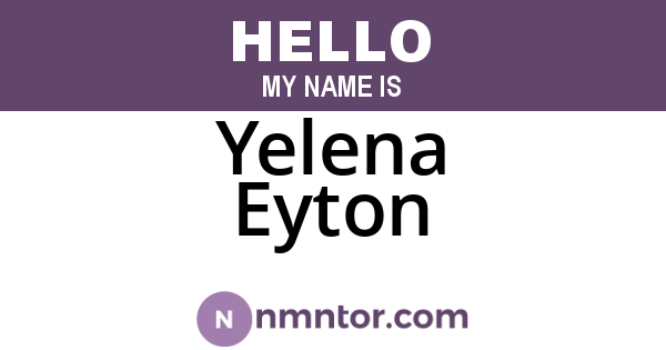 Yelena Eyton
