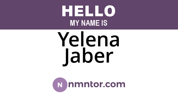 Yelena Jaber