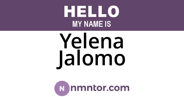 Yelena Jalomo