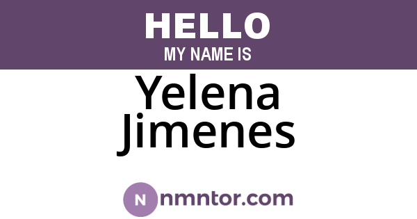 Yelena Jimenes