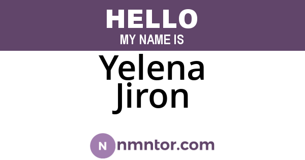 Yelena Jiron