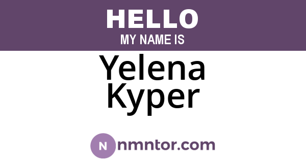 Yelena Kyper