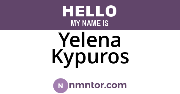 Yelena Kypuros