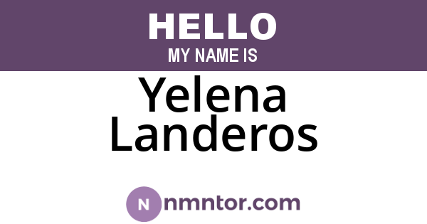 Yelena Landeros
