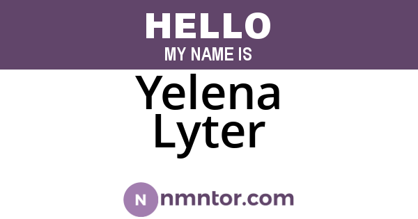 Yelena Lyter