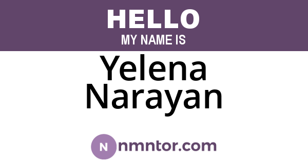 Yelena Narayan