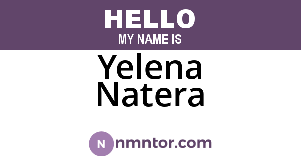 Yelena Natera