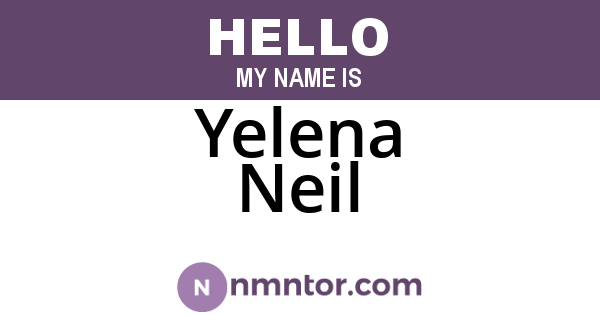 Yelena Neil