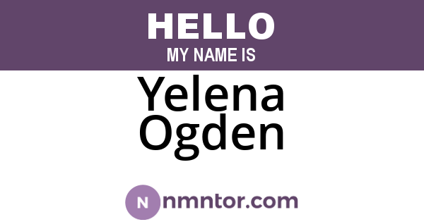 Yelena Ogden