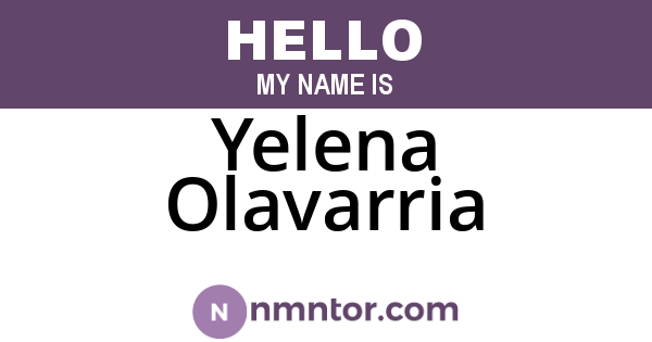Yelena Olavarria