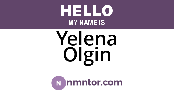 Yelena Olgin