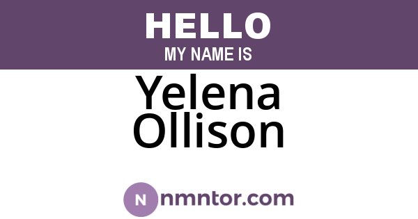 Yelena Ollison