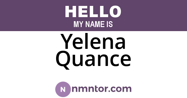Yelena Quance