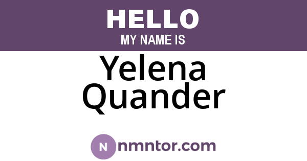 Yelena Quander