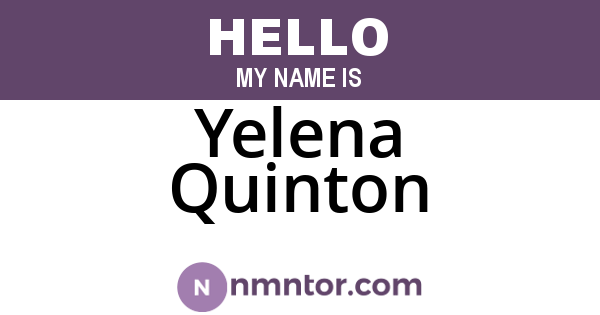 Yelena Quinton