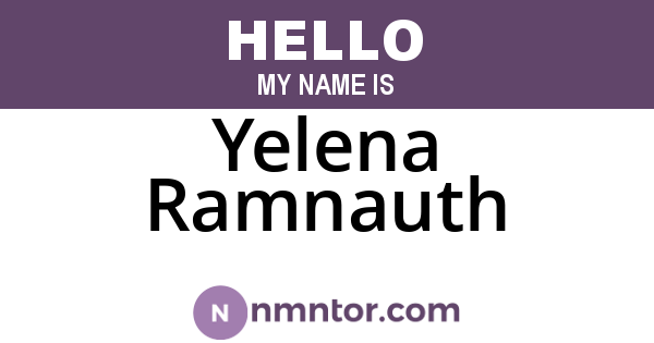 Yelena Ramnauth