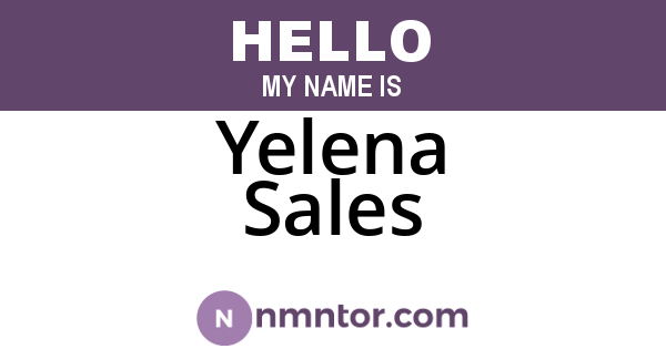 Yelena Sales