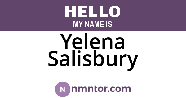 Yelena Salisbury