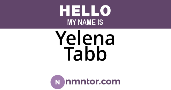 Yelena Tabb