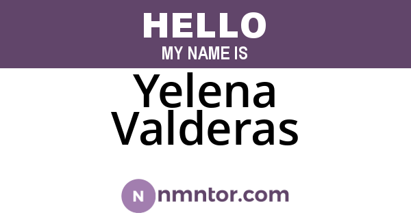 Yelena Valderas
