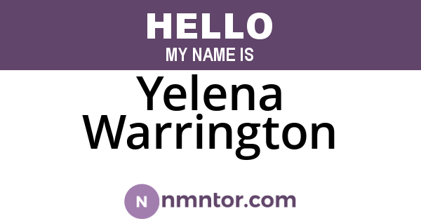 Yelena Warrington