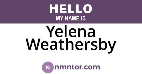 Yelena Weathersby