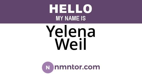Yelena Weil
