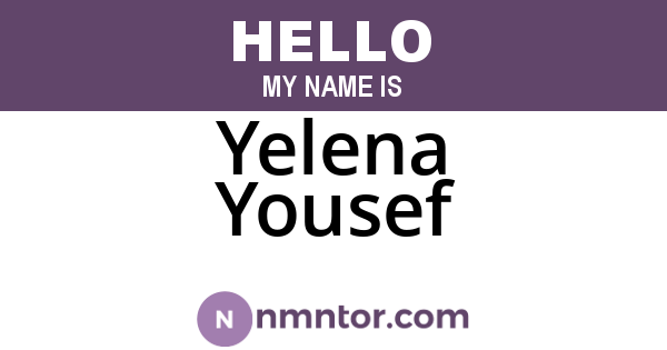 Yelena Yousef
