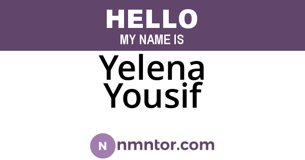 Yelena Yousif
