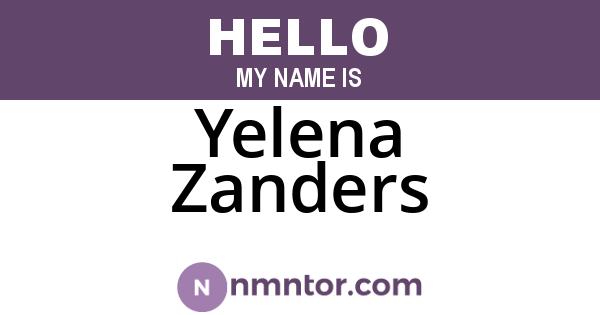 Yelena Zanders