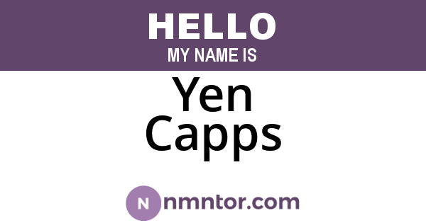 Yen Capps