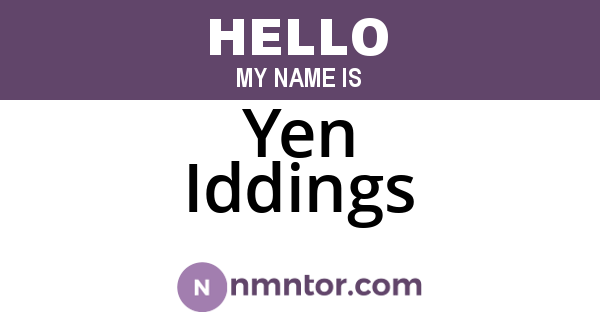Yen Iddings